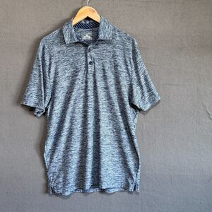 Under Armour Mens Heat Gear Loose Fit Polo Shirt Medium Blue Golf